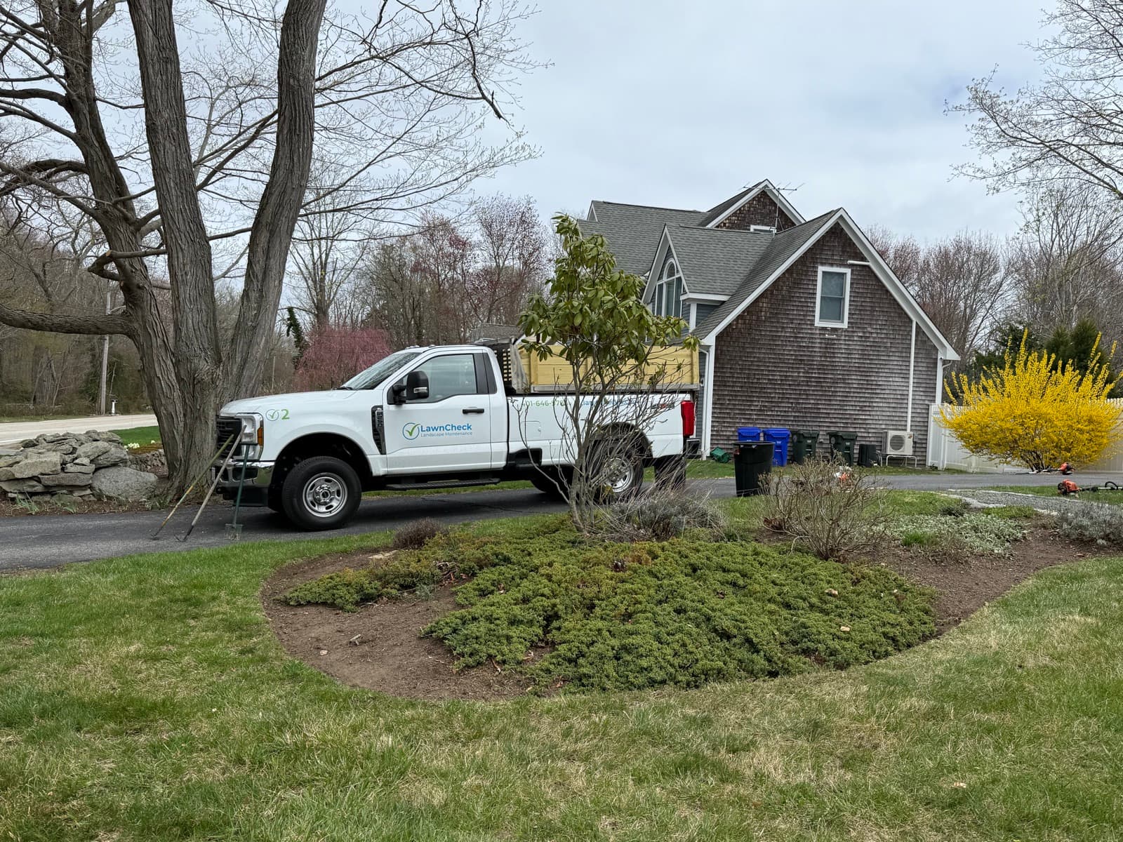 The truck loaded after a cleanup